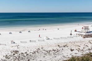 One of the best beaches in the world. Low crowd, white sand and azure-blue water