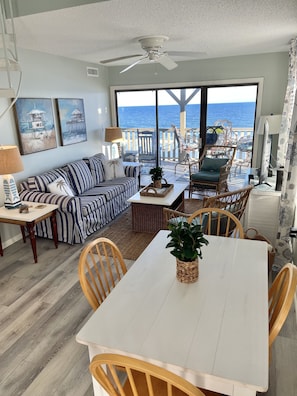 Oceanfront living/dining combination! Yes, that is the ocean!
