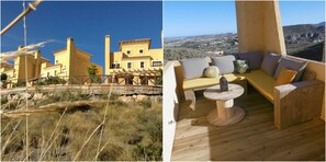 Roofterrace with sitting area, kitchenette with small refrgerator.