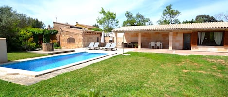 Jardin spacieux, piscine, vacacoines, Majorque