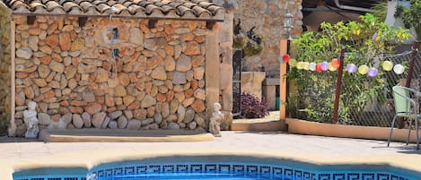 typical majorcan house with swimming pool 