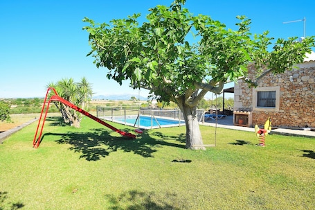 vacances, nature, piscine, enfants
