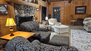 Kick back on the comfy chaise for conversation, or to enjoy a good book.