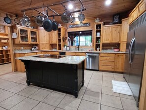 Fully stocked kitchen