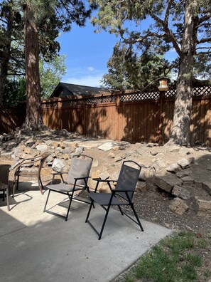 Backyard fully fenced