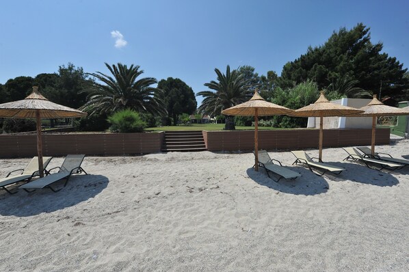 Beach in front of the house.