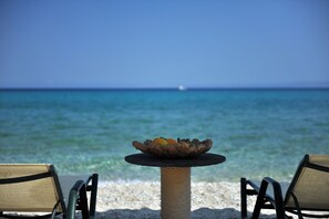 Beach in front of the house