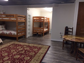 View before coffee bar was installed of twin/twin bunks