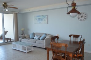 Sofa and dining table