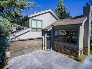 Big two car garage, big windows in the main room, and plenty of parking