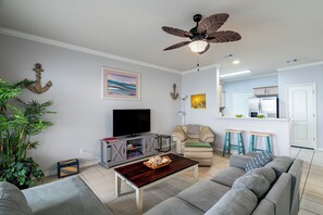 Good size living room to relax after a long day.