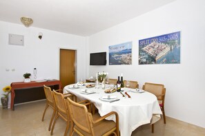 Living room and dining area
