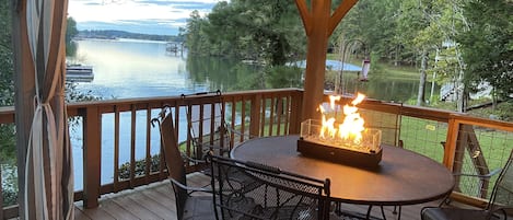 Amazing View from the deck. A fire feature for those chilly days.