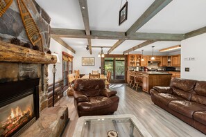 cozy gas fireplace for cold days!