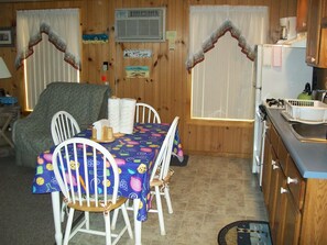 Another view of the kitchen area.