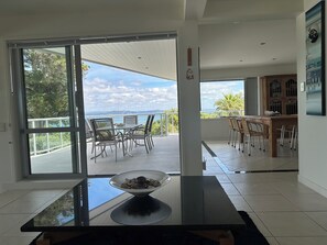 Outdoor and indoor dining areas
