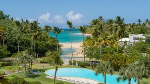 Aerial view of the Bonita Village pool that leads to Las Ballenas Beach !!
