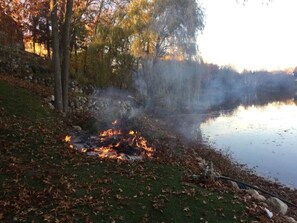 Fall fire by Briggs Lake.