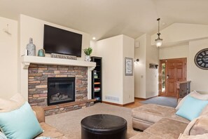 Open concept living area with views