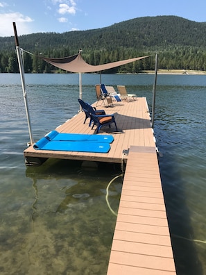 Great swimming and boating from the dock