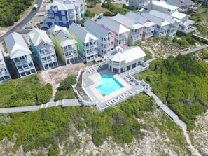 Pool in Dunes from Overhead 