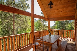 Back upper balcony facing the South Fork of the Arkansas River