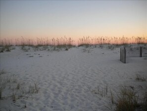 Back Yard-sugar white sand walkway to the beautiful emerald green waters.