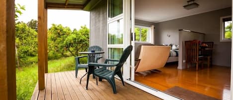 private deck with outside furniture