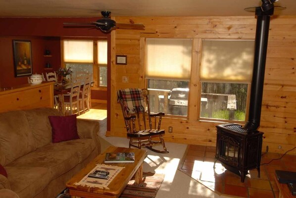 Cozy Gas Fireplace in Lodge Great Room