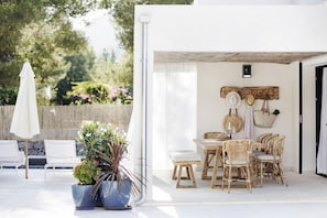 Outside dining area