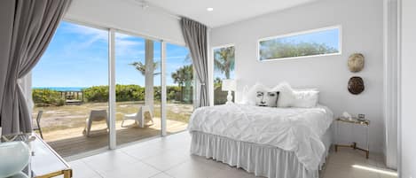 Open, spacious layout in master bedroom with abundance of natural light