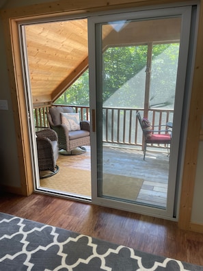 View of porch from living area