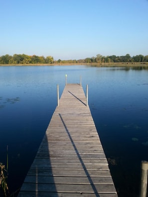 Dock in front of our cabin on Grass Lake.