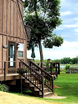 Our cabin - #15.  Situated on the peninsula directly on Grass Lake. 