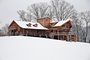 Enjoy the Lodge in WINTER!! Warm up in the hot tub, sauna, or by the  fireplace.