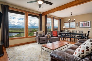 Living room and dining room
