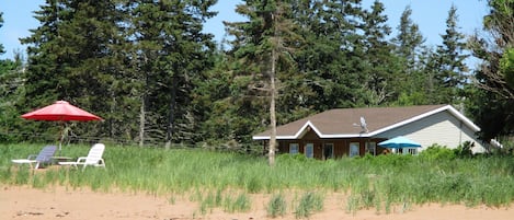 Portside beachfront cottage.