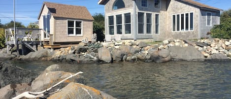 High tide at Rosehip Cottage