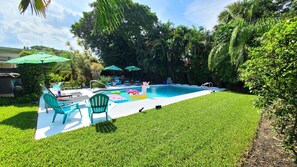 Large Private Fully Fenced Garden and Pool at Villa Oceana