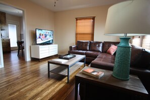 Spacious living area. LED HDTV