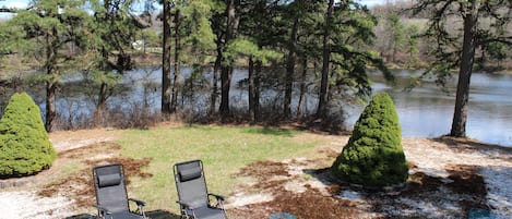 Backyard view from a bedroom