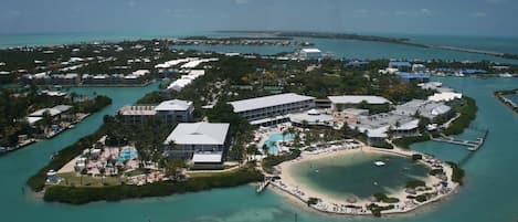 Aerial view of Duck Key