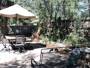 Seating & Lovely Shade  to Watch Gold Finches & Hummingbird!
