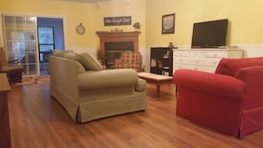 Family room opens to Sunroom