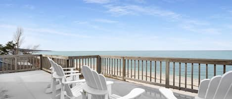 Spectacular ocean view from the deck