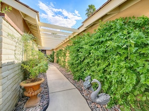 walkway to front door.