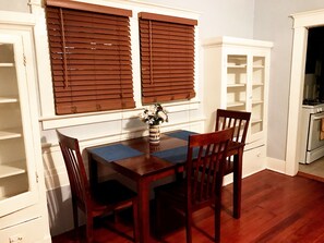 Dinning table ( there is a 4th chair)