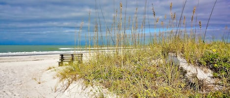 Your view as you cross the nearest boardwalk to the beach on 14th avenue