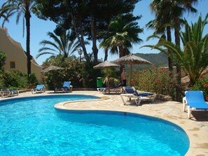 Pool just outside dining room 