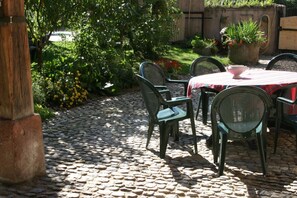 Sitting area outside in the yard